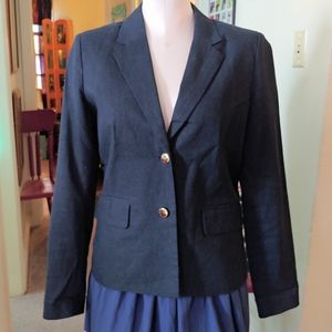 Harve Benard Blazer Blue Jacket Pin Stripe Lining